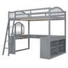 Loft Bed With Drawers, Cabinet, Shelves With Desk Loft Bed With Drawers, Cabinet, Shelves With Desk