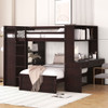 Loft Bed With A Twin Size Standalone Bed, Shelves, Desk, And Wardrobe Loft Bed With A Twin Size Standalone Bed, Shelves, Desk, And Wardrobe