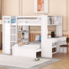 Loft Bed With A Twin Size Standalone Bed, Shelves, Desk, And Wardrobe Loft Bed With A Twin Size Standalone Bed, Shelves, Desk, And Wardrobe