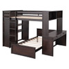 Loft Bed With A Twin Size Standalone Bed, Shelves, Desk, And Wardrobe Loft Bed With A Twin Size Standalone Bed, Shelves, Desk, And Wardrobe