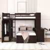 Loft Bed With A Twin Size Standalone Bed, Shelves, Desk, And Wardrobe Loft Bed With A Twin Size Standalone Bed, Shelves, Desk, And Wardrobe