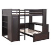 Loft Bed With A Twin Size Standalone Bed, Shelves, Desk, And Wardrobe Loft Bed With A Twin Size Standalone Bed, Shelves, Desk, And Wardrobe