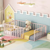 Metal Floor Bed Frame With Fence And Door Metal Floor Bed Frame With Fence And Door