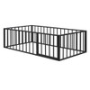 Metal Floor Bed Frame With Fence And Door