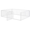 Metal Floor Bed Frame With Fence And Door Metal Floor Bed Frame With Fence And Door