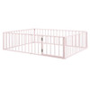 Metal Floor Bed Frame With Fence And Door
