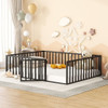 Metal Floor Bed Frame With Fence And Door Metal Floor Bed Frame With Fence And Door