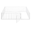 Metal Floor Bed Frame With Fence And Door Metal Floor Bed Frame With Fence And Door