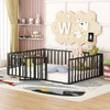 Metal Floor Bed Frame With Fence And Door Metal Floor Bed Frame With Fence And Door