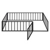 Metal Floor Bed Frame With Fence And Door