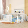 Metal Floor Bed Frame With Fence And Door Metal Floor Bed Frame With Fence And Door