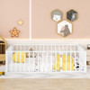 Metal Floor Bed Frame With Fence And Door Metal Floor Bed Frame With Fence And Door