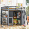 Loft Bed With Wardrobe And Desk And Shelves Loft Bed With Wardrobe And Desk And Shelves