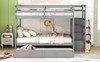 Bunk Bed With Twin Size Trundle And Staircase Bunk Bed With Twin Size Trundle And Staircase