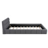 Upholstered Platform Bed With Thick, Grounded Bed With Solid Frame