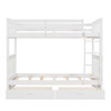 Bunk Bed With Ladders And 2 Storage Drawers