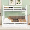 Bunk Bed With Ladders And 2 Storage Drawers Bunk Bed With Ladders And 2 Storage Drawers