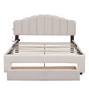 Upholstered Platform Bed With Drawer