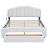 Upholstered Platform Bed With Drawer