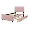 Upholstered Design Platform Bed With Trundle Upholstered Design Platform Bed With Trundle