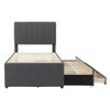 Upholstered Design Platform Bed With Trundle Upholstered Design Platform Bed With Trundle