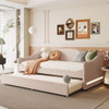 Design Upholstered Daybed With Light And Trundle Design Upholstered Daybed With Light And Trundle