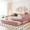 Upholstered Daybed With Light And Trundle Upholstered Daybed With Light And Trundle