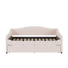 Upholstered Daybed With Light And Trundle Upholstered Daybed With Light And Trundle