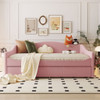 Upholstered Daybed With Light And Trundle Upholstered Daybed With Light And Trundle