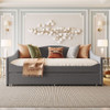 Upholstered Daybed With Light And Trundle Upholstered Daybed With Light And Trundle