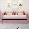 Upholstered Daybed With Ergonomic Design Backrest