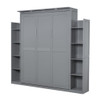 Wall Murphy Bed With Shelves And LED Lights