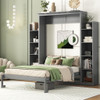 Wall Murphy Bed With Shelves And LED Lights