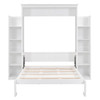 Wall Murphy Bed With Shelves And LED Lights