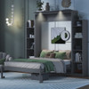Wall Murphy Bed With Shelves And LED Lights