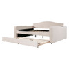 Upholstered Daybed With Storage Armrests, Trundle And Latest Integrated Bluetooth Audio System
