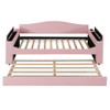 Upholstered Daybed With Storage Armrests, Trundle And Latest Integrated Bluetooth Audio System