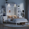 Murphy Wall Bed With Shelves, Drawers And LED Lights