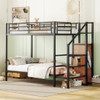 Bunk Bed With Lateral Storage Ladder And Wardrobe Bunk Bed With Lateral Storage Ladder And Wardrobe