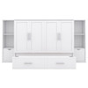Murphy Bed With Shelves, Drawers And USB Ports