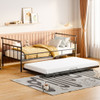 Daybed With Curved Handle Design And Trundle Daybed With Curved Handle Design And Trundle