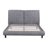 Upholstered Platform Bed With 2 Large Headrests And Thick