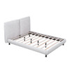 Upholstered Platform Bed With 2 Large Headrests And Thick