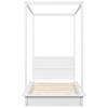 LED Canopy Bed, Canopy Platform Bed With Support Slats, No Box Spring Needed