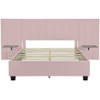 Upholstered Platform Bed With Big Headboard