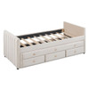Upholstered Daybed With Trundle And Drawers Upholstered Daybed With Trundle And Drawers
