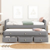 Upholstered Daybed With Trundle And Drawers Upholstered Daybed With Trundle And Drawers