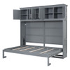 Murphy Modern Bed With Top Cabinets For Space Saving And Comfort