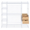 Open Style Wardrobe With Hanging Rails, Shelves And Drawers