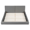 Upholstered Platform Bed, Grounded Bed With Solid Frame